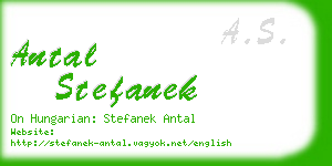 antal stefanek business card